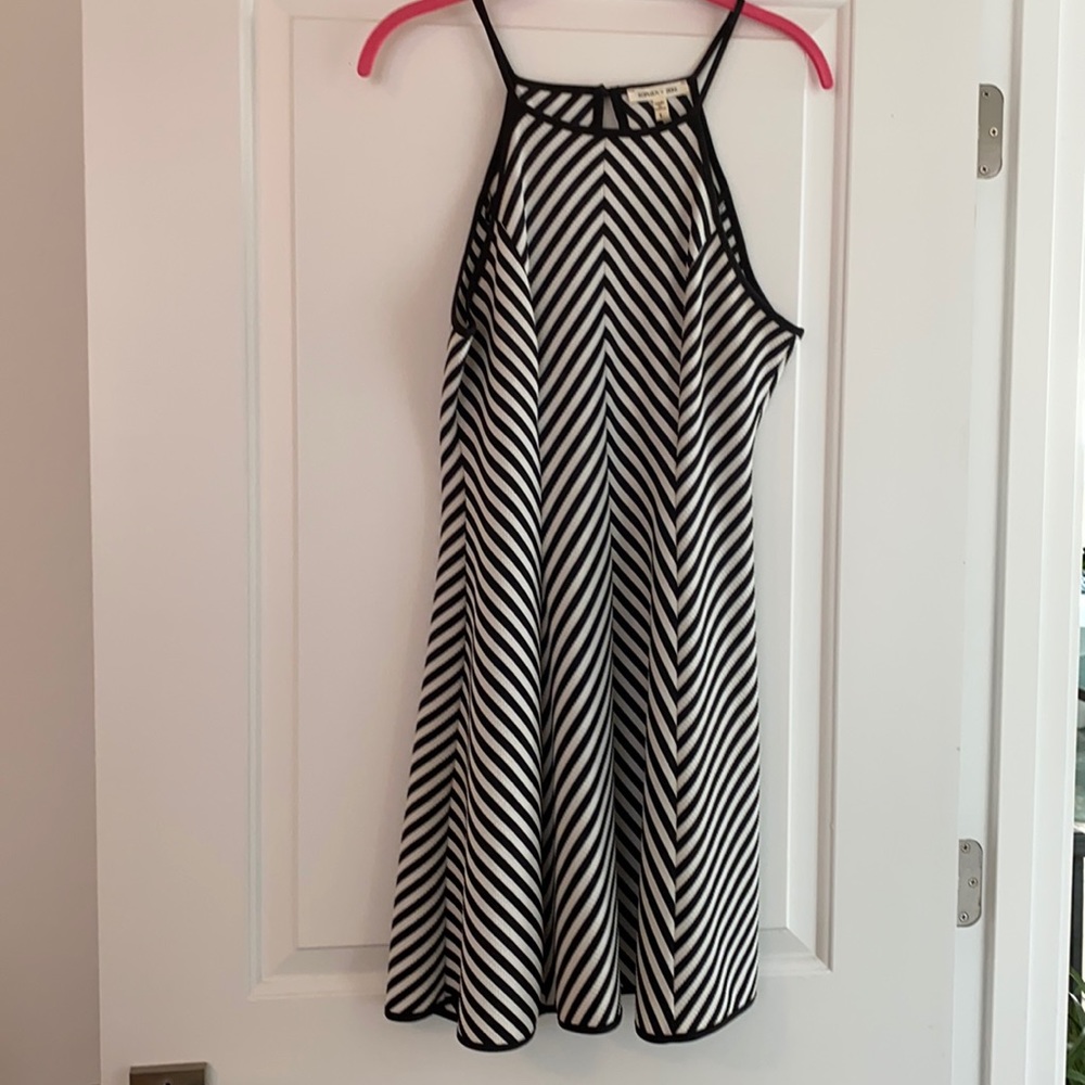 Black and White Striped Dress